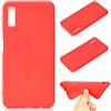 Generico Custodia compatibile con WIKO VIEW 4 W-V830 / VIEW 4 LITE (6.52) Copertura Tasti Cover Protezione flessibile Gel Silicone TPU Morbida Matte Ultra Soft Slim Case (Rosso)