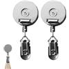 Generico Clip per asciugamani da cucina, 2 pezzi Supporto da parete adesivo retrattile da 60 cm in metallo antiscivolo, Ganci Da Parete Antiscivolo Con Cuscinetto Adesivo, Morsetto per clip per strofinaccio