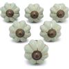 Ajuny Pomelli in Ceramica Verde Pastello Set di 6 a Zucca per Mobili