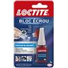 LOCTITE Colla Block Dado - Resina autobloccante per evitare l'allentamento mediante vibrazione di bulloni, dadi, viti - flacone da 5 ml