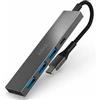 Nilox Hub usb Nilox 3XUSB3.0 + 1XUSBC 4-porte Grigio [NXHUBUSBC02]