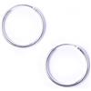 81stgeneration Orecchini a Cerchio Sottili in Argento Sterling per Donna, 18mm | Semplici Cerchi in Argento 925 di Medie Dimensioni con Chiusura a Cerniera | Gioielli Classici Essenziali