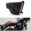 SIXRUN Borsa da Sella Laterale per Moto, Pelle Sintetica, Fibbia a Sgancio Rapido per Riporre in Modo Efficiente, Cinghie Regolabili per vestibilità Universale con compatibilità Cafe Racer e ATV