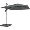 Outsunny Ombrellone da Giardino Ombrellone da Esterno Decentrato 2.4x2.4m Grigio | Aosom Italy