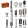 Cecotec Spazzola ad Aria Calda Cermiccare 12In1 AirGlisse Champagne. 1400W, 12In1: Modella, Arriccia, Pettina, Asciuga ed Elimina L'Effetto Crespo. 3 Velocità, 3 Temperature, Ceramica e Cheratina