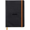 RHODIA 117742C - taccuino mOrobido Goalbook Black - A5 14,8X21cm - Puntinato DOT - 240 pag. - Carta Clairefontaine AvOroio 90g/m² - 2 nastri, chiusura con elastico - Simil Cuoio