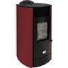 Stufe A Pellet Italia Siberia Aria New 16 kW - Pulizia Automatica - 5 Stelle Canalizzata Colore: Rosso