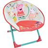 Fun House Bambino Peppa Pig Sedia Luna Pieghevole H.47 X L.54 X P.42 cm, Poliestere, Rosso