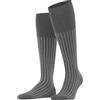 FALKE Shadow M Kh cotone al ginocchio fantasia 1 paio, Calzini lunghi Uomo, Grigio Steel Melange 3164, 43-44