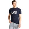 Lee Wobbly Logo Tee, T-shirt Uomo, Blu (Navy Drop Ee), XL