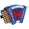 uxcell Fisarmonica 10 tasti per basso, strumento musicale mini, blu navy