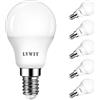 LVWIT Lampadina a LED, Attacco E14, Forma P45, 6500K Luce Bianca Fredda, 4.5W Equivalente a 40W, 470LM, Risparmio Energetico, Lampadine non Dimmerabile, Confezione da 6 Pezzi.