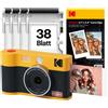 KODAK Mini Shot 2 ERA, fotocamera istantanea 5x7,6 cm, confezione da 38 fogli, colore giallo