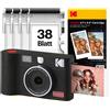 KODAK Mini Shot 2 ERA, fotocamera istantanea 5x7,6 cm, confezione da 38 fogli, colore nero