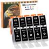 D&C Cartucce compatibili D&C 5X da 25 ml, colore nero, per stampanti Canon PGI-570 BK, compatibili con i modelli Canon PIXMA TS5053, TS5055, TS6050, TS6051, TS6052, TS8050, TS8051, TS8052, TS8053, TS9050, TS9055, MG5750, MG5751, MG5752, MG5753, MG6800
