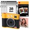 KODAK Mini Shot 3 ERA, fotocamera istantanea, formato 7,6x7,6 cm, confezione da 38 fogli, colore giallo