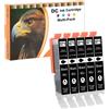 D&C Cartucce compatibili D&C 5X nere XL per stampanti Canon CLI-571 BK, adatte ai modelli Canon PIXMA TS5053, TS5055, TS6050, TS6051, TS6052, TS8050, TS8051, TS8052, TS8053, TS9050, TS9055, MG5750, MG5751, MG5752, MG5753, MG6800