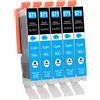 D&C Cartucce compatibili D&C 5X ciano XL per stampanti Canon CLI-571 C, adatte ai modelli Canon PIXMA TS5053, TS5055, TS6050, TS6051, TS6052, TS8050, TS8051, TS8052, TS8053, TS9050, TS9055, MG5750, MG5751, MG5752, MG5753, MG6800
