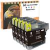 D&C Cartucce compatibili D&C LC985 per stampanti Brother LC-985 BK, compatibili con i modelli Brother DCP-J125, DCP-J140W, DCP-J315W, DCP-J515W, MFC-J220, MFC-J265W, MFC-J410, MFC-J415W. LC-985 (5 cartucce nere)