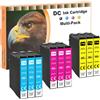 D&C Cartucce compatibili D&C per stampanti Epson 71 e 71XL, adatte ai modelli Epson Stylus B40W, BX300F, BX310FN, BX600FW, BX610FW, Stylus S21, SX100, SX105, SX110, SX115, SX200, SX205, SX210, SX215, SX218, SX400, DX8450, DX9400 (confezione da 9)
