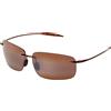 Maui Jim Breakwall Rimless Sunglasses In Gloss Black Polarised 422-02 63 Breakwall, Marrone (Rootbeer), 63/13/127