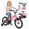 ATTABO Knack 16 - Bicicletta per bambini (5-7 anni) con telaio in alluminio leggero (9 kg), ruote da 16, per 110-120 cm, manubrio ergonomico, stabile e leggero, ideale per l'apprendimento in