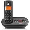 Motorola Voice - E211 Telefono cordless digitale con segreteria telefonica, registrazione fino a 12 minuti, intercettazione chiamate, tasto Non disturbare, Nero
