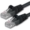 1aTTack.de 7686768 1x 0,5m Black Cavo di rete Cat6 Cat 6 Ethernet LAN 1000 Mbit/s RJ45