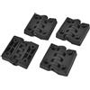 Tomshi Cerniere per ante mobiletti, in plastica, rinforzate, 40 x 40 mm, 4 pezzi, Nero