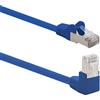 1aTTack.de 366111 Cavo di rete Cat.6 angolo 90 gradi 0,25m - blu - 1 pezzo - Cavo patch Cat6 (SFTP PIMF) 1000Mbit/s connettore Rj 45-1 x 0,25m metro blu