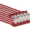 1aTTack.de 366143 Cavo di Rete Cat.6 Angolo 90 Gradi 0,5 m - Rosso - Confezione da 5 - Cavo Patch Cat6 (SFTP PIMF) 1000 Mbit/s connettore RJ 45-5 x 0,5 m Metri Rosso
