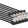1aTTack.de 366124 Cavo di rete Cat.6 angolo 90 gradi 0,25m - nero - confezione da 5 - Cavo patch Cat6 (SFTP PIMF) 1000Mbit/s connettore Rj 45-5 x 0,25m metri nero
