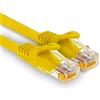 1aTTack.de - 1 cavo di rete Cat7 da 15 m, Cat.7 Ethernet, cavo patch Lan & Cat 7 per la massima velocità Internet e collega tutti i dispositivi con presa RJ 45 giallo