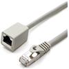 1aTTack.de 677613 CAT7 Adattatore di estensione Cat.7-2 m - Cavo Ethernet Cavo di rete Lankabel 10 Gb/s cavo grezzo con presa (RJ45) Cat6a 1 pezzo - grigio