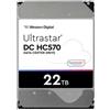 WESTERN DIGITAL - Hard Disk per Server /Workstation Ultrastar DC HC570 22 TB 3.5'Interfaccia Serial ATA III Buffer 512 MB 7200 Rpm - SPEDIZIONE GRATUITA