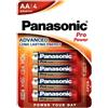 PANASONIC Batterie Alcaline AA Panasonic Pro Power LR6 — 4 Unità
