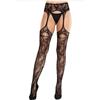 LEG AVENUE HOSIERY Calze a Rete con Reggicalze Leg Avenue — Pizzo, Nero