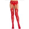 LEG AVENUE HOSIERY Calze a Rete con Reggicalze Leg Avenue — Pizzo, Rosso