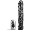 ALL BLACK Dildo Gigante con Fisting All Black — Nero, 32 cm