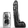 ALL BLACK Dildo Realistico Nero All Black — 20 cm, Morbido