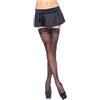 LEG AVENUE HOSIERY Collant con Top in Pizzo Leg Avenue — Neri, Taglia Unica