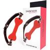 DARKNESS BONDAGE Bavaglio BDSM a Osso Darkness Red Bone — Silicone, 14,8 cm