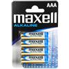 MAXELL Batterie Alcaline AAA Maxell — 4 Unità