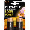 DURACELL Batterie Alcaline C LR14 Duracell Plus Power — 2 Unità