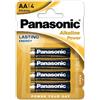PANASONIC Batterie Alcaline AA Panasonic LR6 — 4 Unità