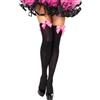 LEG AVENUE HOSIERY Calze a Rete con Fiocco Leg Avenue — Nylon, Nero/Rosa