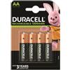 DURACELL Batterie Ricaricabili AA Duracell HR6 — 1300 mAh, 4 Unità