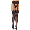 LEG AVENUE HOSIERY Reggicalze con Calze Opache Leg Avenue — Pizzo, Taglia Unica
