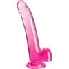 KING COCK Dildo Realistico King Cock Clear con Testicoli — 20 cm, Rosa