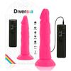 DIVERSIA Dildo Flessibile Vibrante Diversia — Silicone Rosa, 23 cm
